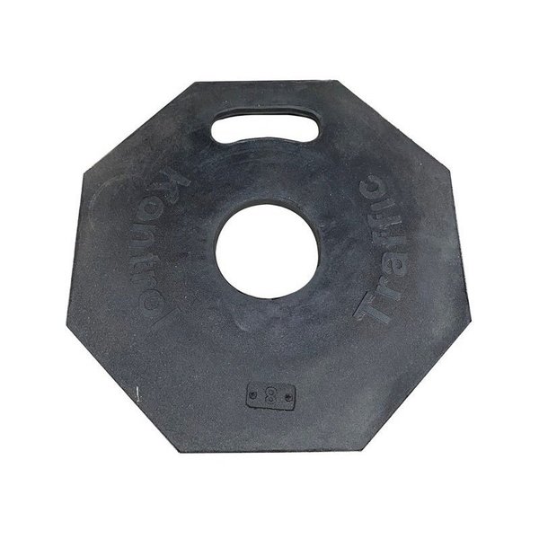 Traffic Kontrol Delineator Rubber Base Weights, Vulcanized Rubber, Black BV-08